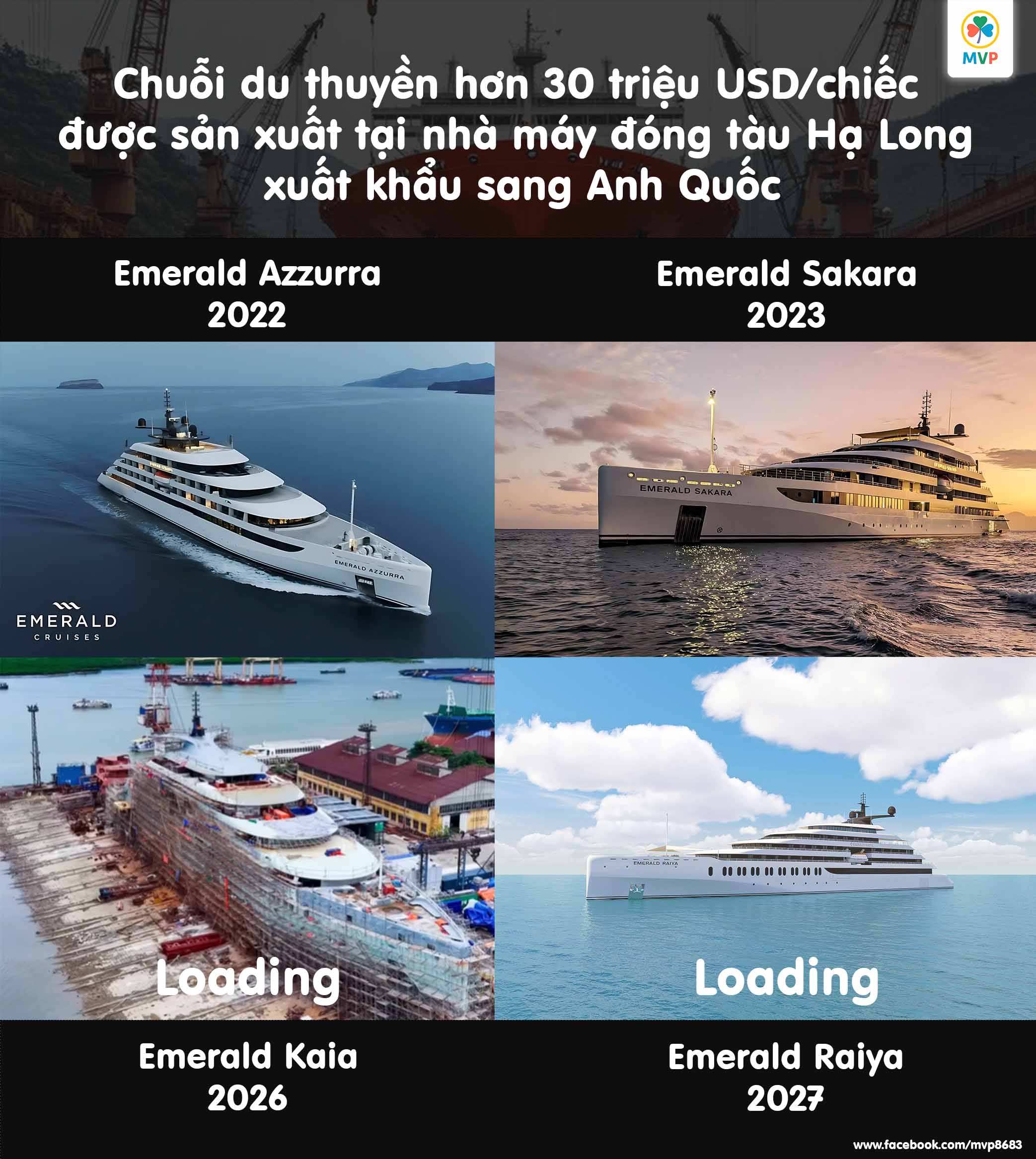 Siêu du thuyền Emerald Azzurra đóng tại Hạ Long