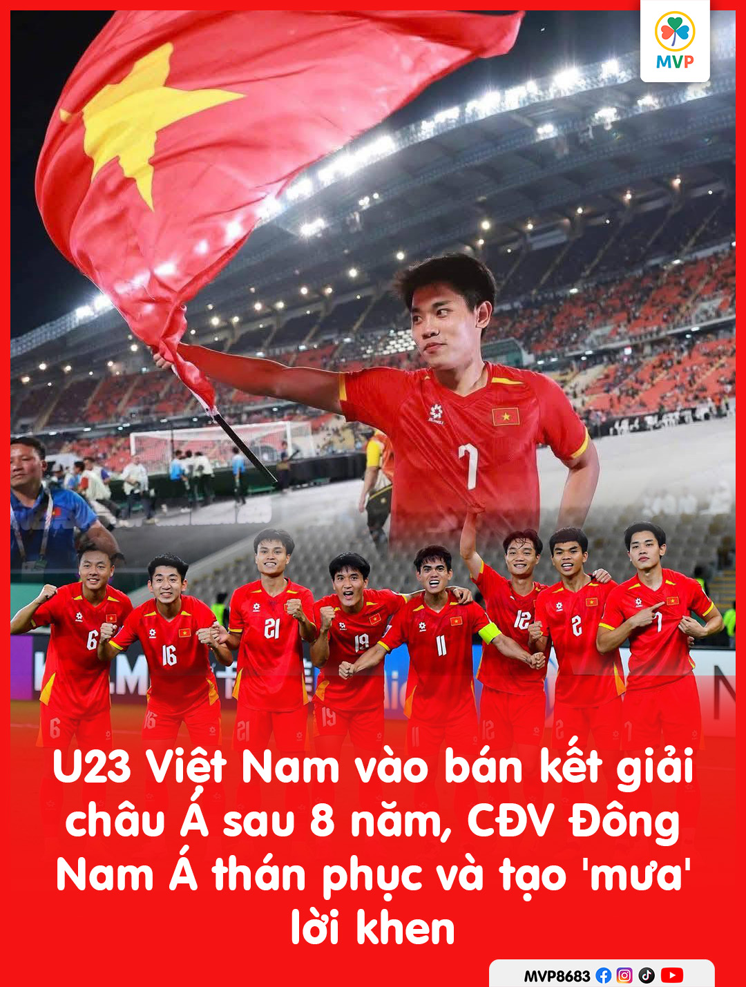 Cổ động viên Đông Nam Á ăn mừng chiến thắng của U23 Việt Nam