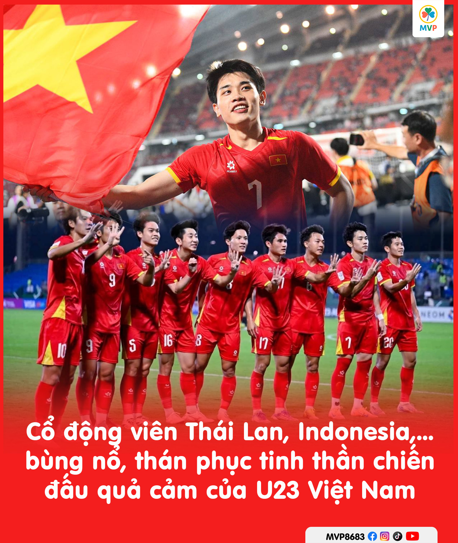 Cổ động viên Đông Nam Á ăn mừng chiến thắng của U23 Việt Nam