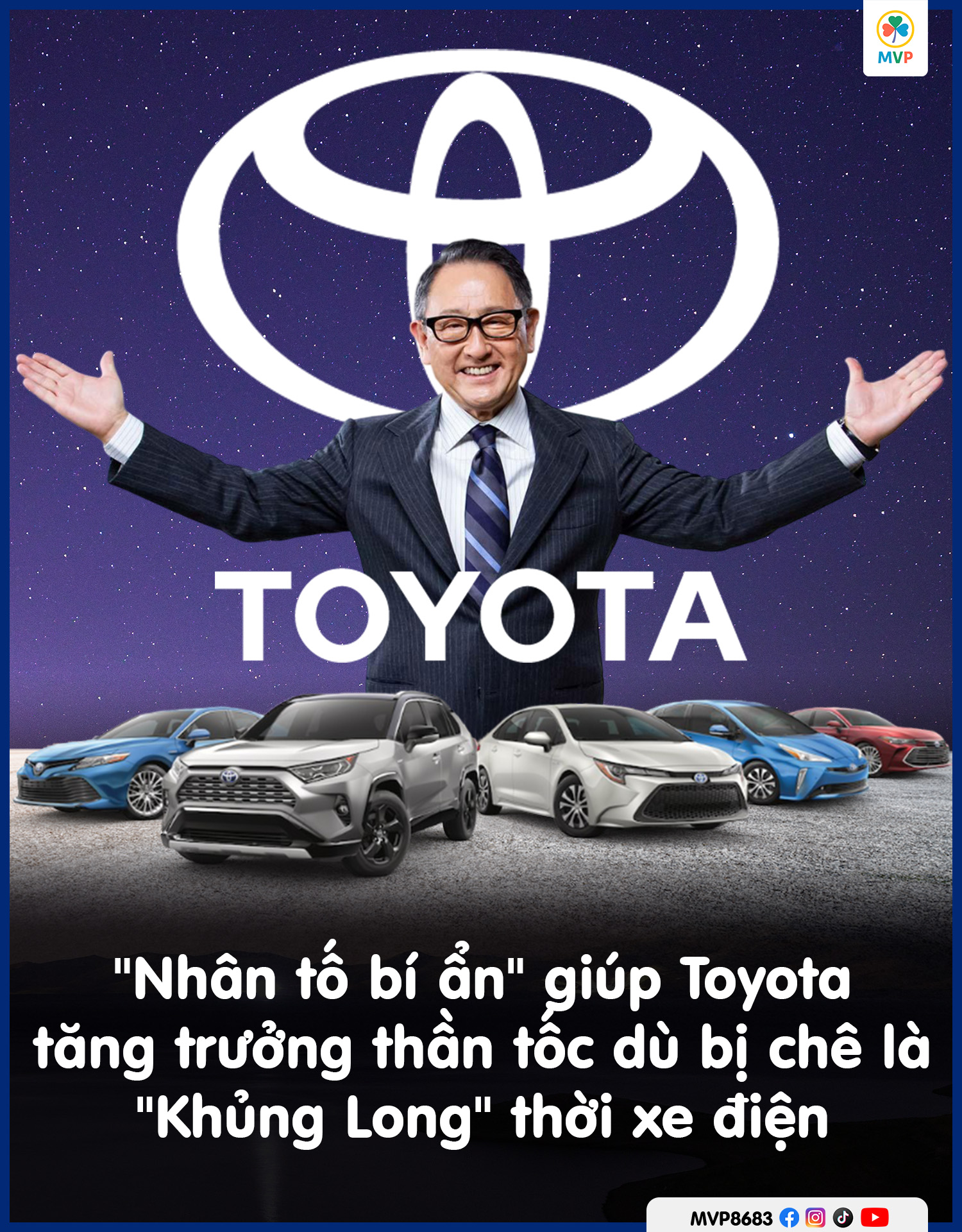 Biểu đồ tăng trưởng Toyota và các dòng xe Hybrid chủ lực