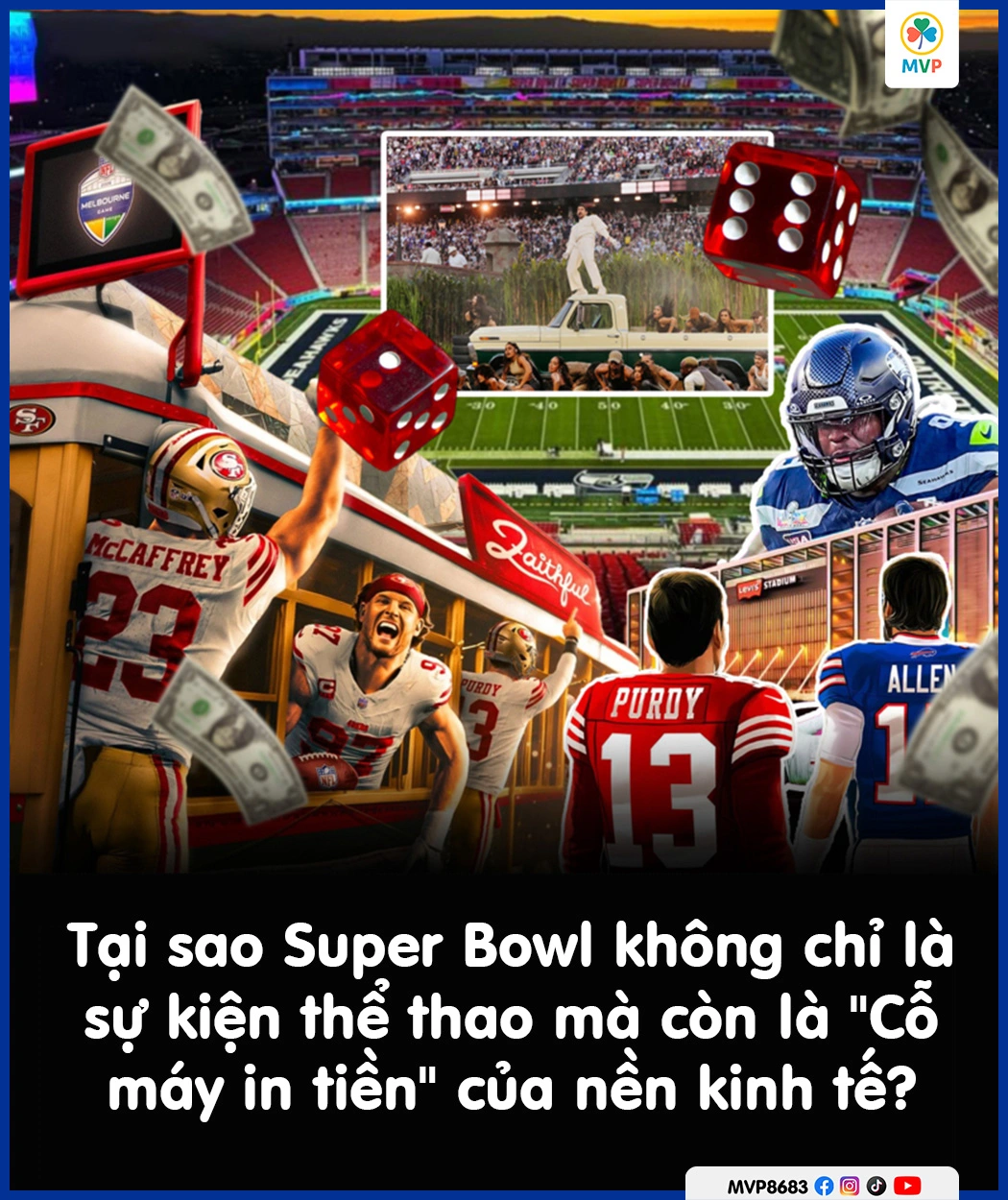 Hình ảnh sự kiện Super Bowl mang tính biểu tượng